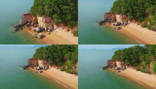 无人机捕捉沙滩的宁静之美高清在线视频素材下载