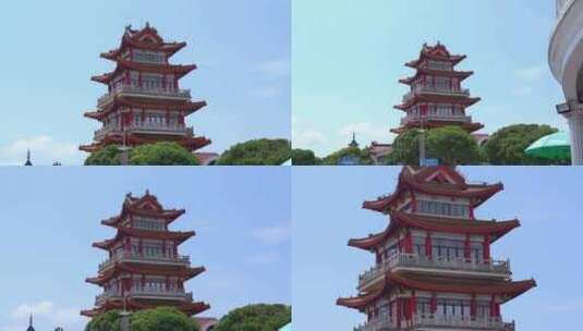 奉贤海湾旅游区 寺庙 寺院 庙 宗教高清在线视频素材下载
