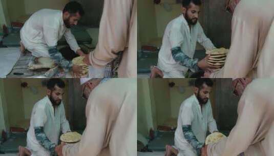 巴基斯坦烤馕地拍高清在线视频素材下载