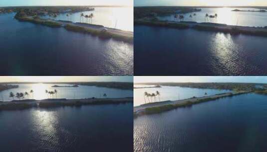 日落时的海滨景观高清在线视频素材下载
