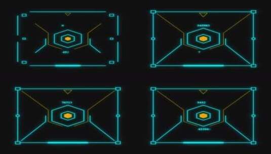 科技HUD 科技小元素 赛博朋克 虚拟数字高清在线视频素材下载