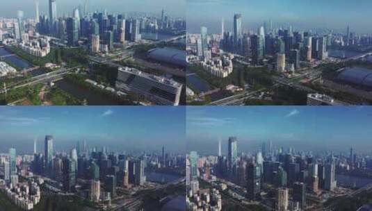 广州琶洲数字经济试验区航拍高清在线视频素材下载