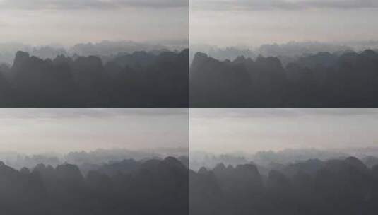 广西桂林山水水墨画 桂林山水甲天下高清在线视频素材下载