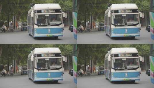 上海  百年公交 行驶高清在线视频素材下载