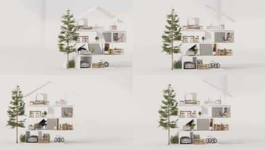 家装设计3d动画高清在线视频素材下载