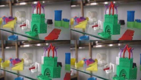 3D打印机设计3D打印产品高清在线视频素材下载