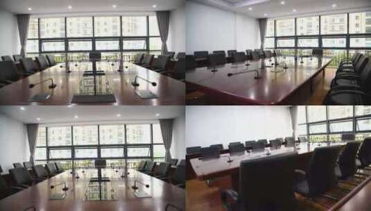 会议室 空荡的会议室 开会 办公会议高清在线视频素材下载