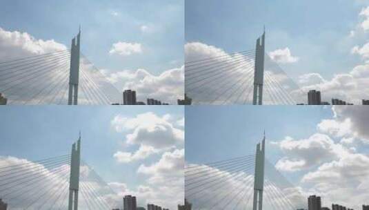 滕州 解放大桥 延时 天空高清在线视频素材下载