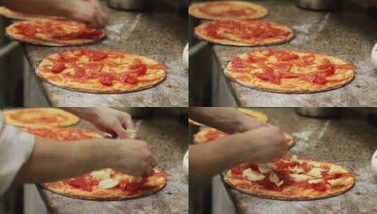 制作中的意大利披萨高清在线视频素材下载