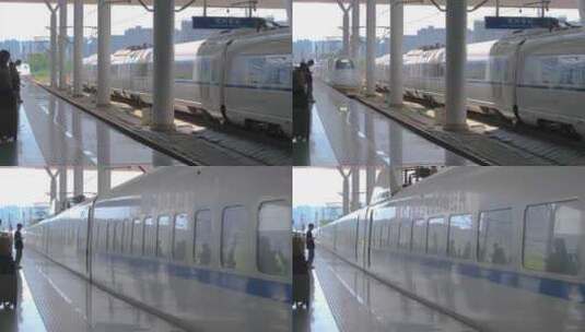火车动车高铁列车进站第一视角高清在线视频素材下载