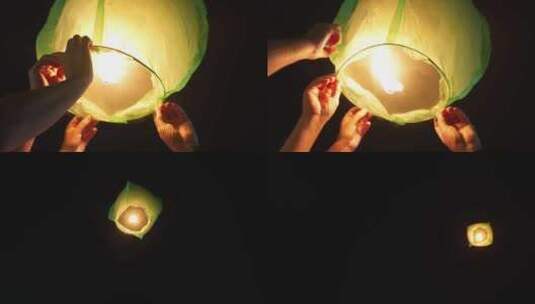 葡萄牙波尔图圣若昂节的灯笼照明高清在线视频素材下载