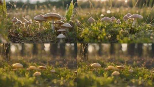 森林蘑菇菌菇生长高清在线视频素材下载
