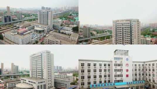 天津第四中心医院航拍高清在线视频素材下载