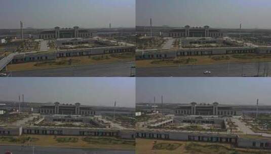 安徽六安火车站航拍高清在线视频素材下载