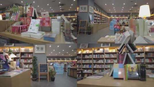 图书店展示的书籍高清在线视频素材下载