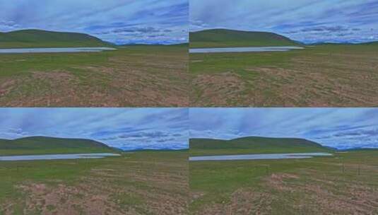 天山山脉空中草原HDR航拍高清在线视频素材下载