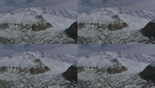 西藏昌都依噶冰川万年冰川高空航拍高清在线视频素材下载