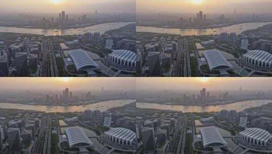 前滩 上海城市航拍 东方体育中心高清在线视频素材下载