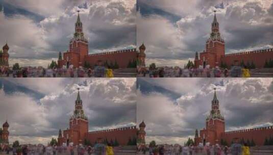 莫斯科克里姆林宫延时摄影1_4k高清在线视频素材下载