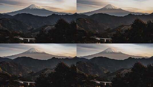 日本 富士山 延时高清在线视频素材下载