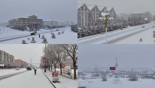 雪花飘飘林海雪原冰雪世界雪森林雾凇合集高清在线视频素材下载