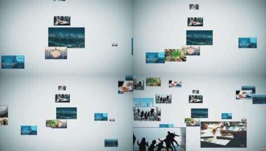 简约企业照片墙汇聚LOGOAE模板高清AE视频素材下载
