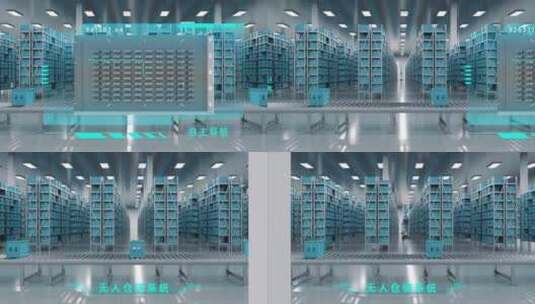 工业4.0 仓储 仓储系统高清AE视频素材下载