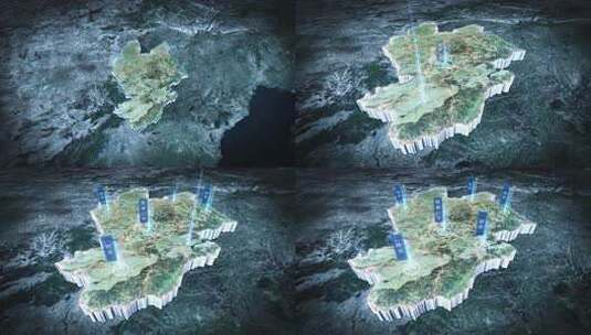俯冲石家庄市三维地图高清AE视频素材下载