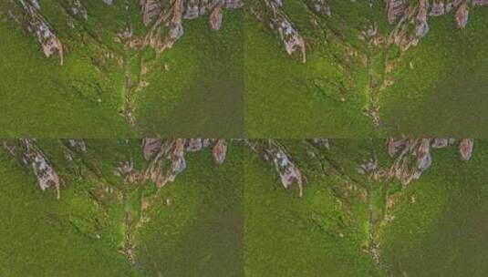 甘肃省武威市天祝县草原自然风景航拍高清在线视频素材下载