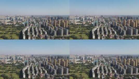 航拍郑州城市地标建筑高清在线视频素材下载