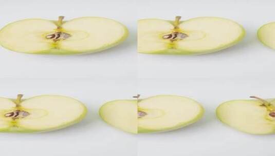 青苹果新疆王林苹果酸甜脆爽4k竖版滑轨平移高清在线视频素材下载
