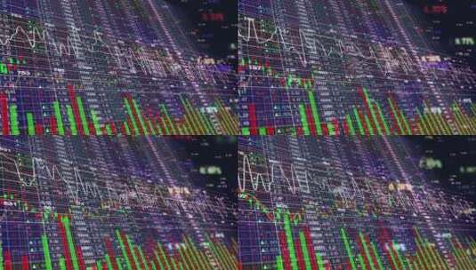 金融市场股票走势数据图表变化背景高清在线视频素材下载