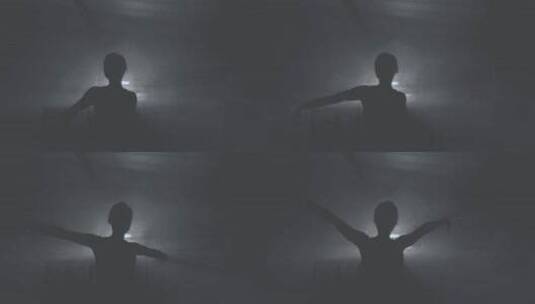在黑暗中跳芭蕾舞高清在线视频素材下载