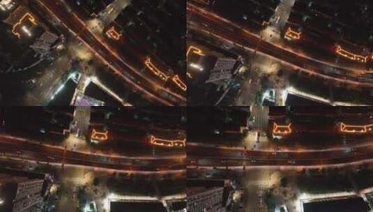 徐家汇内环高架俯拍高清在线视频素材下载