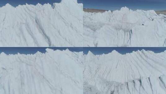 航拍壮观的40冰川高清在线视频素材下载