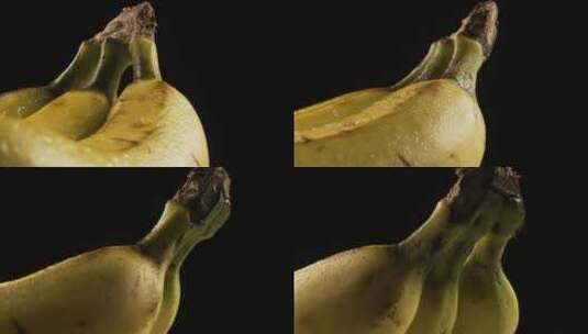 香蕉 水果 特写 食物 绿色高清在线视频素材下载