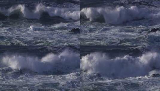 海面海浪翻滚高清在线视频素材下载