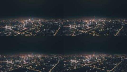 上海电影感城市夜晚景色高清在线视频素材下载