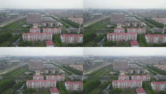 上海复旦大学附属耳鼻喉科医院大楼4K航拍高清在线视频素材下载