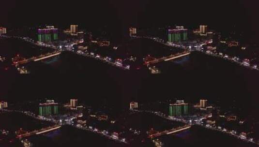 夜晚 城市航拍高清在线视频素材下载