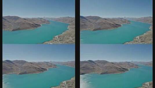 4K航拍高清西藏羊卓雍措羊湖高原雪山风景高清在线视频素材下载