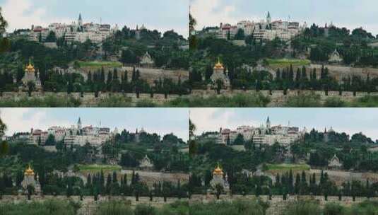 耶路撒冷橄榄山高清在线视频素材下载
