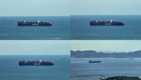 远洋货轮出海高清在线视频素材下载