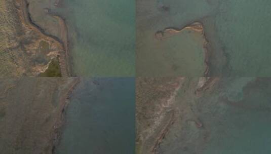 祁连山哈拉湖俯拍正扣航拍高清在线视频素材下载