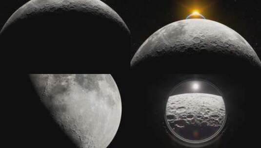 太空看月球合集高清在线视频素材下载