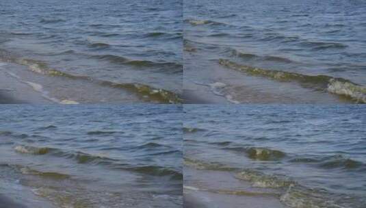 海边涨潮海浪浪花高清在线视频素材下载