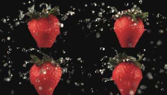 旋转的草莓高清在线视频素材下载