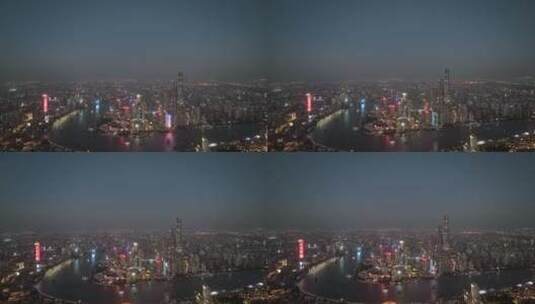 上海浦西傍晚航拍高清在线视频素材下载
