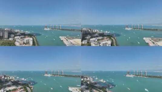 三亚 凤凰岛 游艇码头高清在线视频素材下载