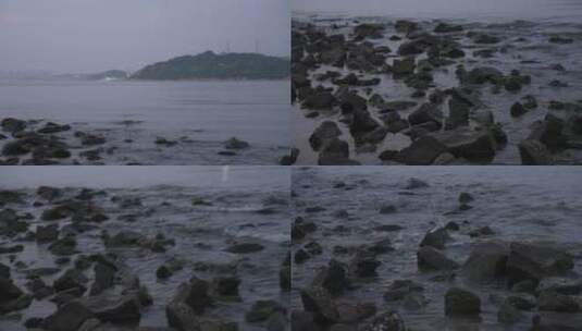 汕头东海湾清晨风光高清在线视频素材下载
